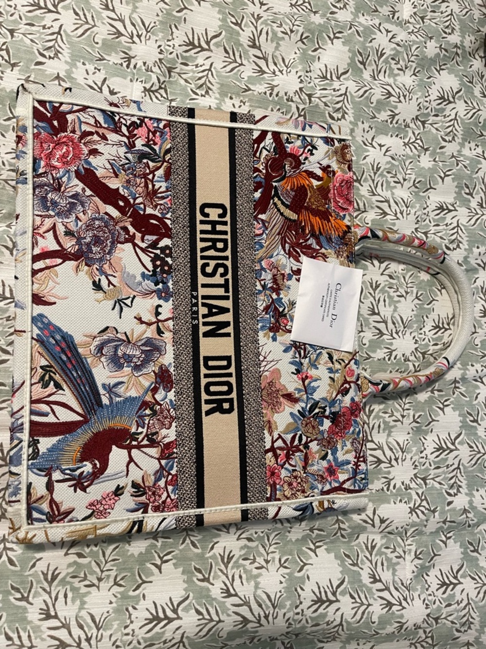 Multicolor Floral Embroidered Book Tote